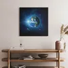 NASA - Earth, galaxy and sun – Leinwandbild Wandbild – Produktbild-Vorschau 2