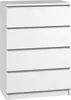 A white, five-drawer chest of drawers is shown against a white background. Náhľad obrázku produktu