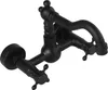 A black wall-mounted faucet with vintage-style handles. Produktbild-Vorschau