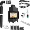 Luftkamineinsatz KRATKI FLOKI S Links 8kW Ø160 Rekuperation Produktbild-Vorschau 1