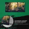 Dekor Leinwand Uhr Wandbilder 60x30 Malerei Fantasie Wald Produktbild-Vorschau 5