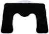 A black neck pillow is shown against a white background. Produktbild-Vorschau