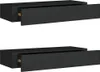 vidaXL Wandregale mit Schubladen 2 Stk. Schwarz 60x23,5x10 Produktbild-Vorschau 4