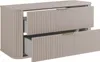 A beige bathroom vanity cabinet with two drawers, one of which is partially open. Anteprima dell’immagine prodotto