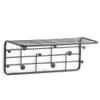 Zeller Wandgarderobe, Metall, schwarz, ca. 51,4 x 24 x 21 Produktbild-Vorschau 2
