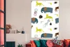 MuchoWow® Poster Tiere - Elefant - Affe - Weiß 120x180 cm - Produktbild-Vorschau 3