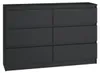 Topeshop M6 120 CZERŃ, Schwarz, 6 Schublade(n), Produktbild-Vorschau 2