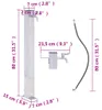 vidaXL Wassersäule für den Garten 80 cm Edelstahl Produktbild-Vorschau 6