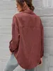 ASKSA Damen Bluse Reverskragen Langarm Cord Herbst Produktbild-Vorschau 4
