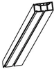 A line drawing of a white curtain rod. Produktbild-Vorschau