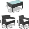 EINFEBEN gartenmoebel-sets, Balkonmoebel Set fuer 4 Produktbild-Vorschau 5