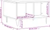 A technical drawing of a coffee table with dimensions indicated. Produktbild-Vorschau