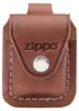 Elegante estuche de cuero Zippo en color marrón con clip Vista previa de la imagen del producto 1