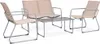 The Living Store 4-tlg. Garten-Lounge-Set Stoff und Stahl Produktbild-Vorschau 1