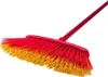 A red and yellow broom on a white background. Produktbild-Vorschau