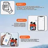 Instructions for connecting wireless earbuds to a smartphone. Produktbild-Vorschau