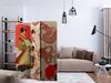 Orient obojstranný paraván 135x172 cm 3-dielny béžový Náhľad obrázku produktu 2