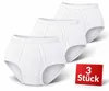Herren Slips aus 100 % Baumwolle mit Eingriff, Weiß-L-3 Produktbild-Vorschau 1