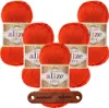 5 x ALIZE Diva 37 Orange mit Label Produktbild-Vorschau 1