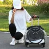 Pet Trolley Case Clear Ventilation Holes Silent Wheels Produktbild-Vorschau 2