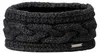 Giesswein Strick-Stirnband mit feinem Zopfmuster und Wolle in schwarz