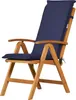 Hochlehnerauflage Gartenstuhl Auflage blau, Stuhlauflage Produktbild-Vorschau 1