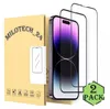 A product shot of screen protectors for an iPhone, with packaging and a phone. Produktbild-Vorschau