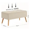 Theo&Cleo Sitzbank Polsterbank mit Stauraum  Footstool Produktbild-Vorschau 3
