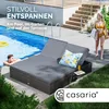 CASARIA® Sonnenliege 2 Personen mit Klapptisch 7cm Auflagen Produktbild-Vorschau 4