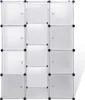 vidaXL Modularer Schrank mit 9 Fächern 109x36,5x143 cm Weiß Produktbild-Vorschau 3
