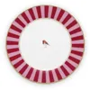 Pip Studio Frühstücksteller Love Birds Stripes Rot-Pink (21 Produktbild-Vorschau 2