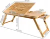 Ruhhy 7974 Tavolo per laptop da letto in bambù Anteprima dell’immagine prodotto 4
