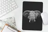 MuchoWow® Mauspad Mousepad Elefant auf schwarzem Produktbild-Vorschau 5