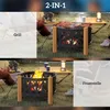 Outsunny 2-in-1 Feuerschale Ø75 x 58 cm Feuerstelle mit Produktbild-Vorschau 4