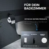 Schwarze Edelstahl-Toilettenpapierhalterung selbstklebend Produktbild-Vorschau 7