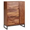 WOHNLING Schuhschrank Sheesham Massivholz 88x120x40 cm Produktbild-Vorschau 6