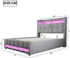 Sweiko Lit rembourré 140*200cm, Tête de lit avec étagères Voir les images du produit 3