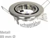Portalampada rotondo in ferro spazzolato 51 mm Ø MR16 e Anteprima dell’immagine prodotto 1