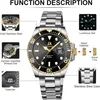 Herren Uhr Edelstahl Uhren Herren wasserdichte Analog Quarz Produktbild-Vorschau 4