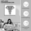 ARTland Leinwandbild Elefant in Mandala Größe: 70x70 cm Produktbild-Vorschau 3