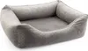 Premium Hundebett Velvet Grau XXL – 120x95x25 cm | Weiches Produktbild-Vorschau 1