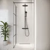 Parete doccia Essos - 50 x 200 cm - Nero con righe - Vetro Anteprima dell’immagine prodotto 3