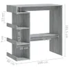 A diagram of a gray bar table with dimensions. Náhled obrázku produktu