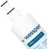 A white water filter with blue text and logos on a white background. Produktbild-Vorschau
