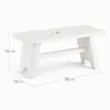 Hocker Holz Weiß B/H/T ca.38x18x18 cm Fußhocker Holz Produktbild-Vorschau 3