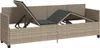 vidaXL Sonnenliege mit Kissen Hellgrau Poly Rattan Produktbild-Vorschau 4