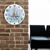 Segelschiff Wasserfarbenoptik Wanduhr aus Alu Produktbild-Vorschau 8