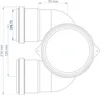 POLOPLAST Deckendose POLO-KWL DN 125/2x75, 1 Stk. Produktbild-Vorschau 3