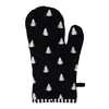 Clayre & Eef Ofenhandschuh 18x30 cm Schwarz Weiß Baumwolle Produktbild-Vorschau 2