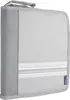 A gray binder with white and gray stripes and a small blue logo on the right side. Anteprima dell’immagine prodotto
